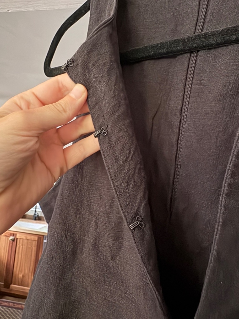 Emerson Fry A Line Mod Dress - Black Linen, Small - Picture 8 of 8